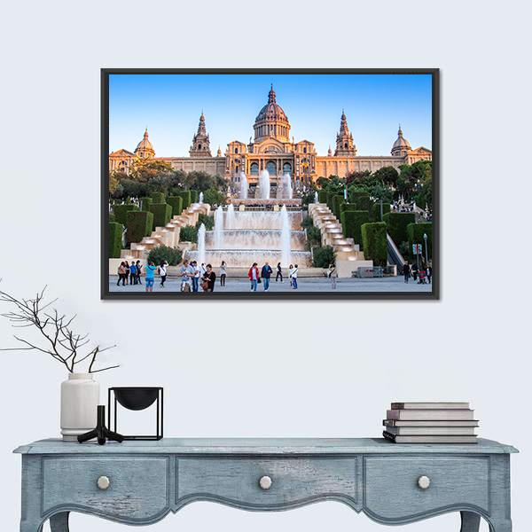Placa De Espanya National Museum Canvas Wall Art-1 Piece-Floating Frame-24" x 16"-Tiaracle