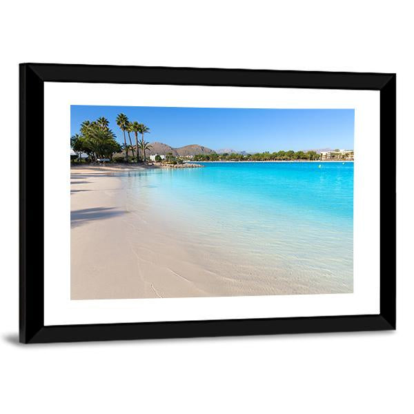 Platja De Alcudia Beach Canvas Wall Art-3 Horizontal-Gallery Wrap-25" x 16"-Tiaracle