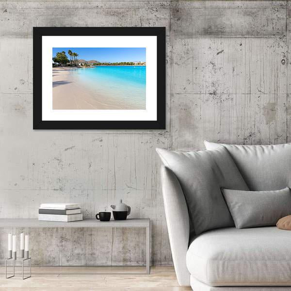 Platja De Alcudia Beach Canvas Wall Art-3 Horizontal-Gallery Wrap-25" x 16"-Tiaracle