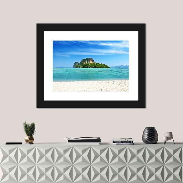 Poda Island In Thailand Canvas Wall Art-1 Piece-Framed Print-20" x 16"-Tiaracle