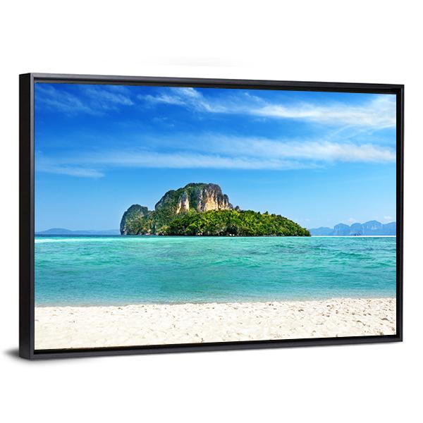 Poda Island In Thailand Canvas Wall Art-3 Horizontal-Gallery Wrap-25" x 16"-Tiaracle