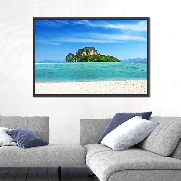 Poda Island In Thailand Canvas Wall Art-3 Horizontal-Gallery Wrap-25" x 16"-Tiaracle