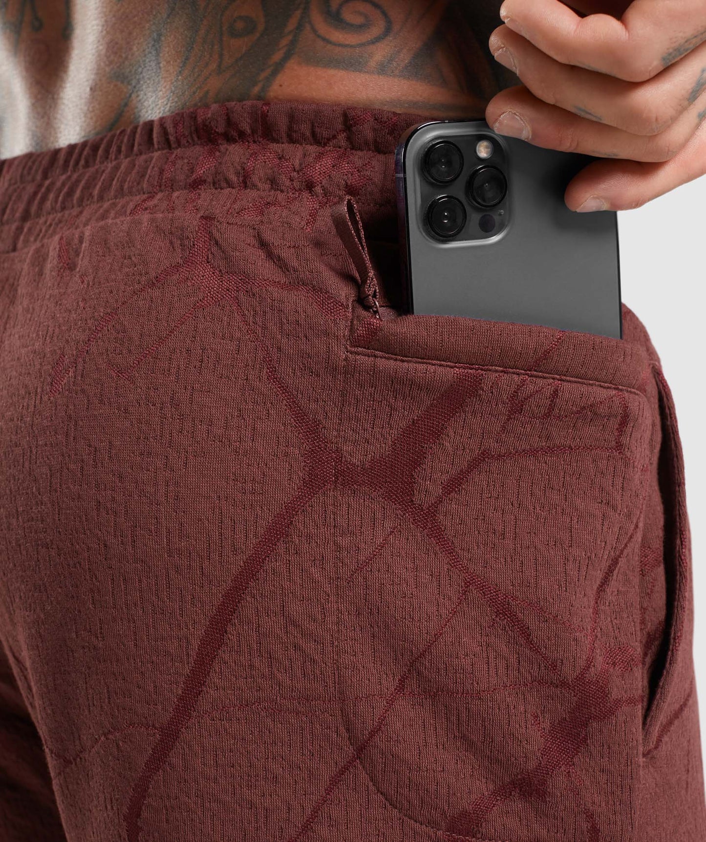 Gymshark Power 5" Short - Cherry Brown Print