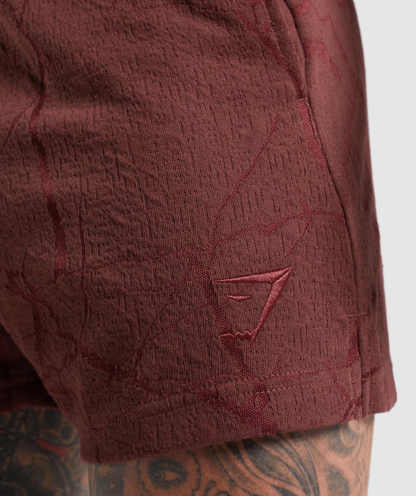 Gymshark Power 5" Short - Cherry Brown Print