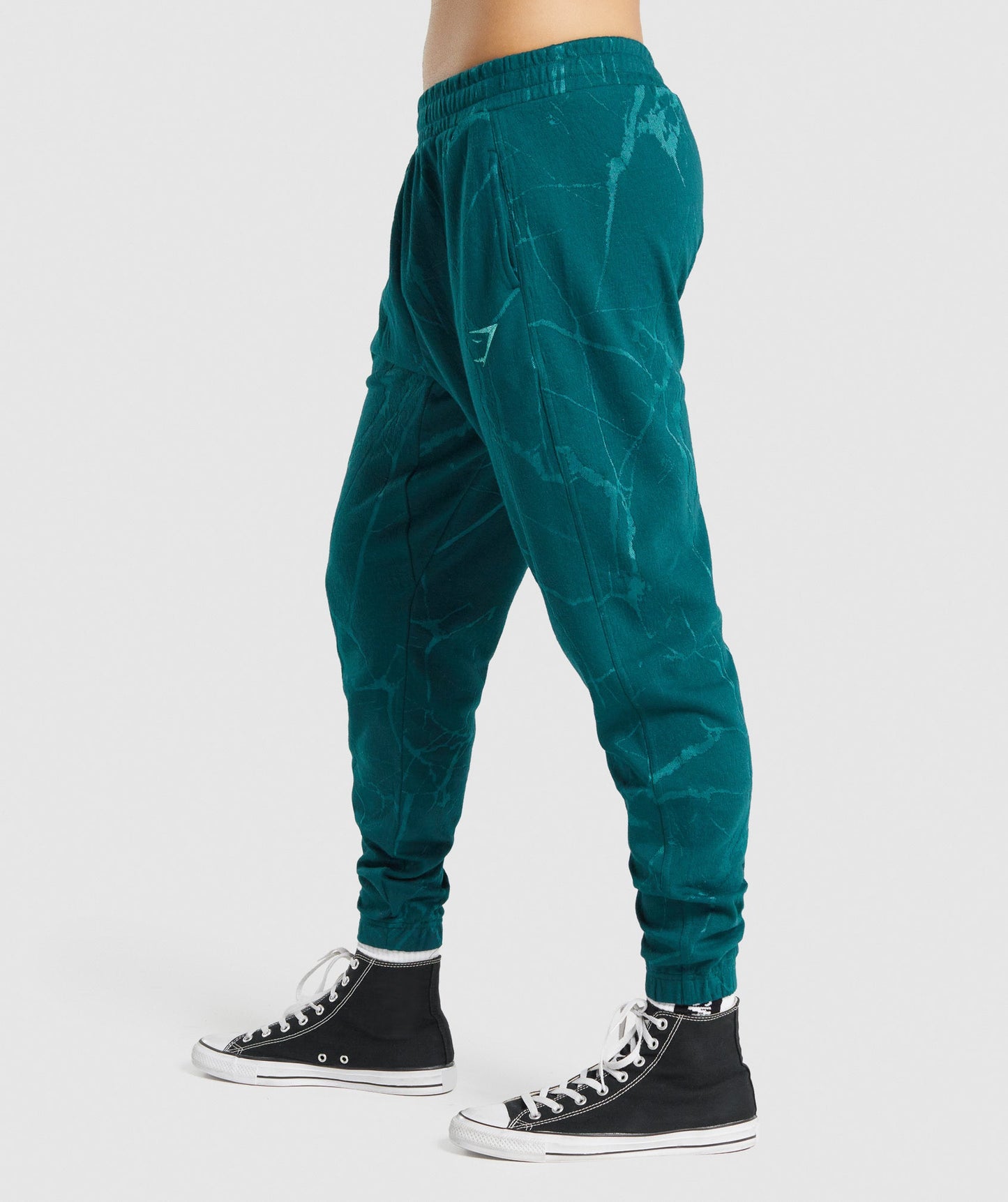 Gymshark Power Joggers - blaugrüner Druck