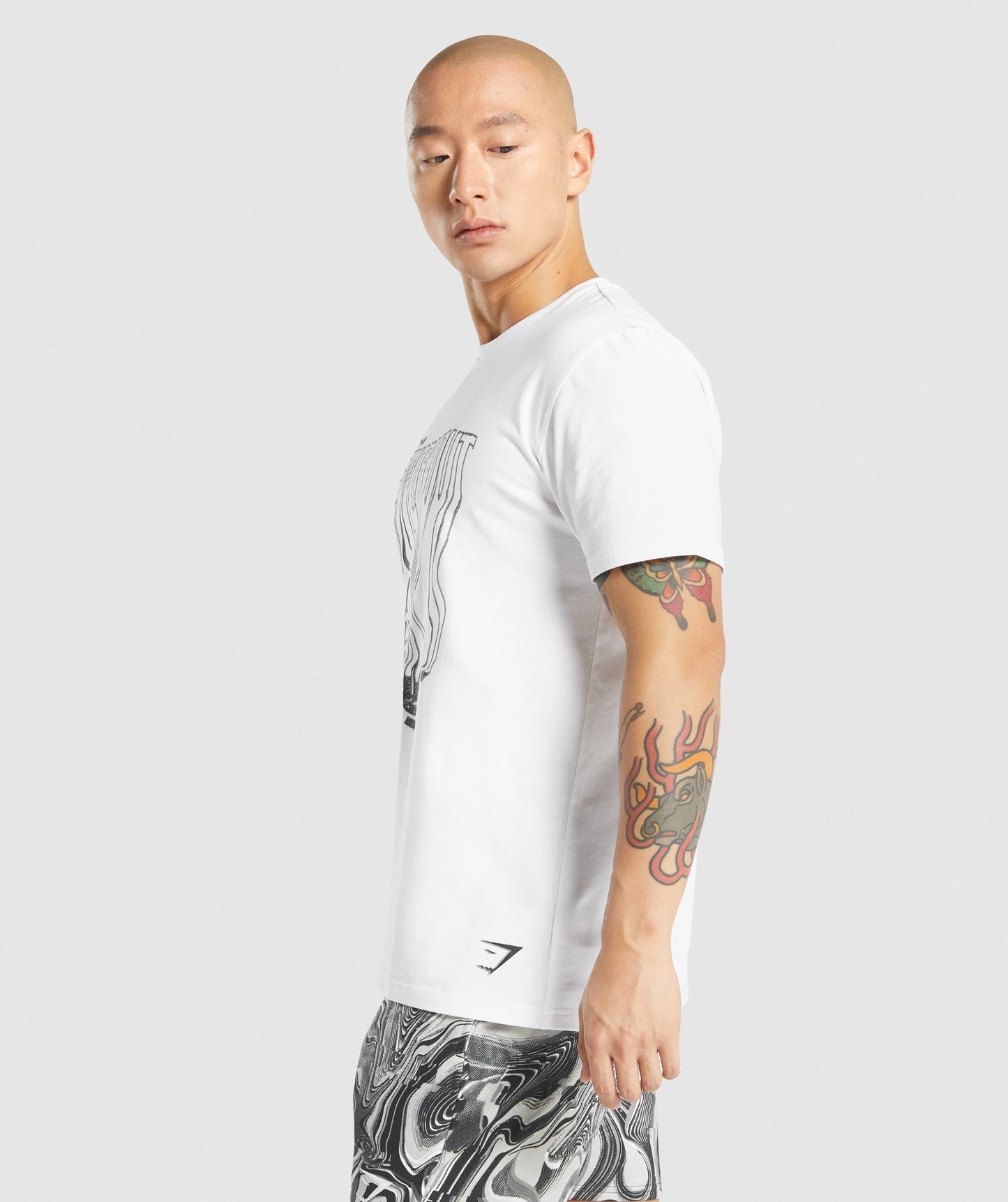 Gymshark Pre-Workout T-Shirt-Weiß