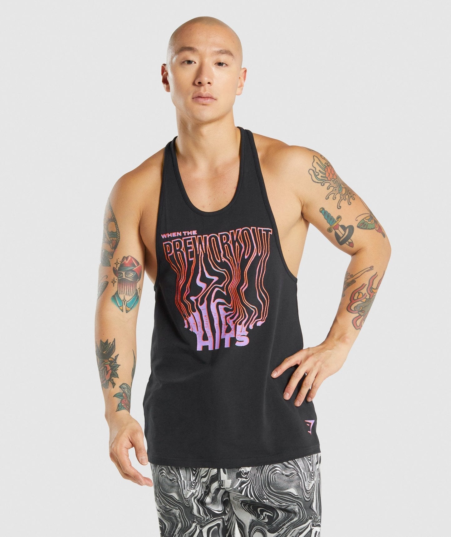 Gymshark Pre-Workout Stringer - Black
