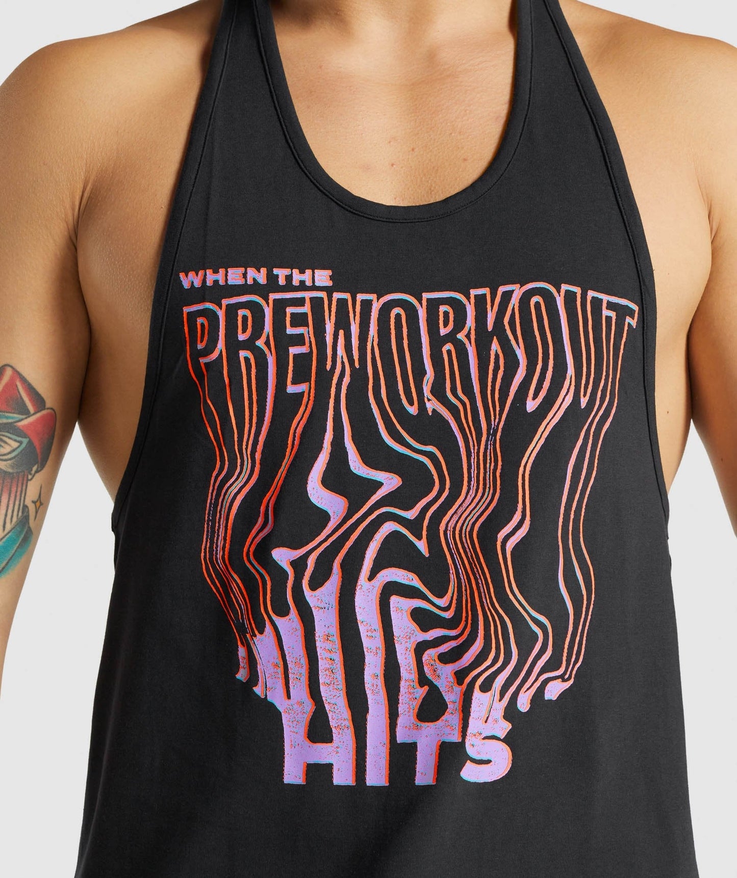 Gymshark Pre-Workout Stringer - Black