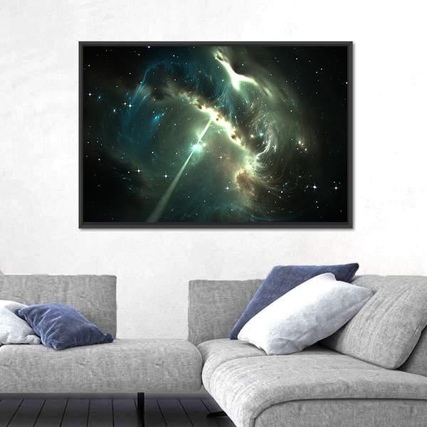 Pulsar In The Nebula Canvas Wall Art-3 Horizontal-Gallery Wrap-25" x 16"-Tiaracle