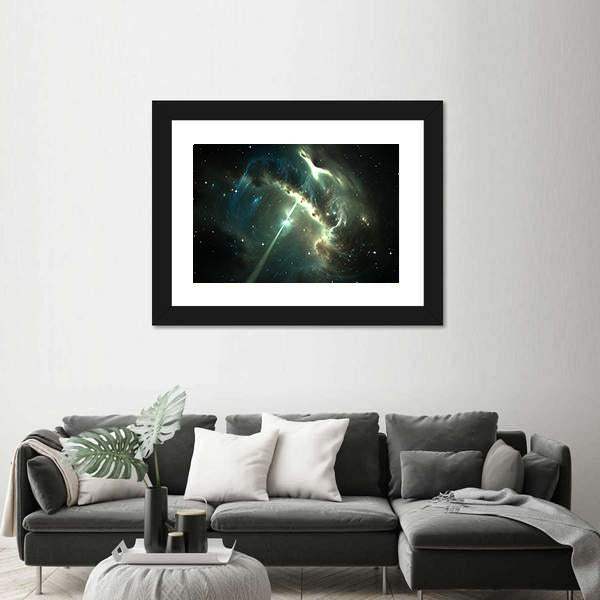 Pulsar In The Nebula Canvas Wall Art-3 Horizontal-Gallery Wrap-25" x 16"-Tiaracle