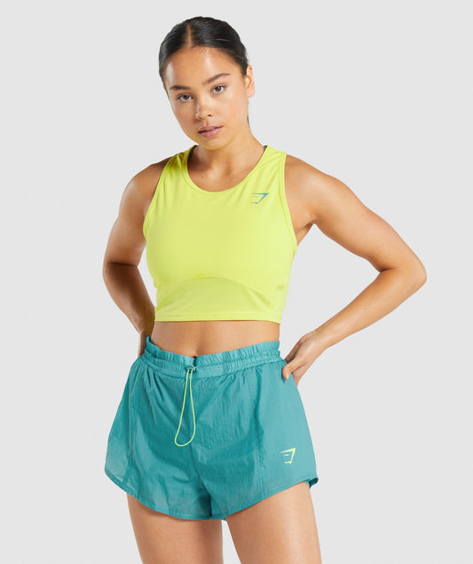 Gymshark Pulse Crop Tank - Yellow