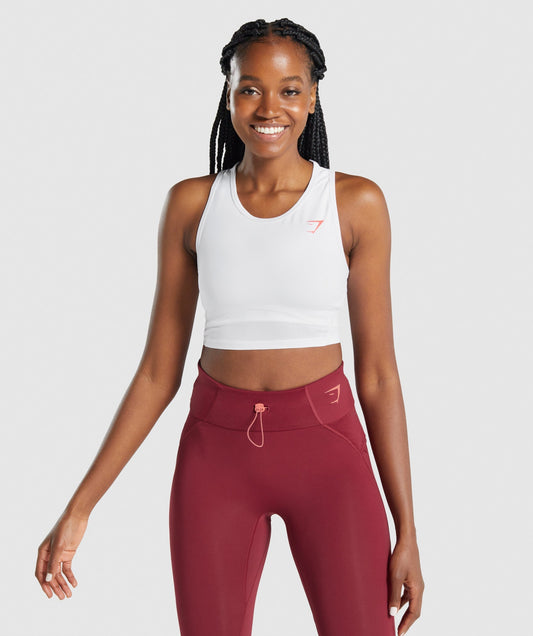Gymshark Puls Crop Tank - Weiß