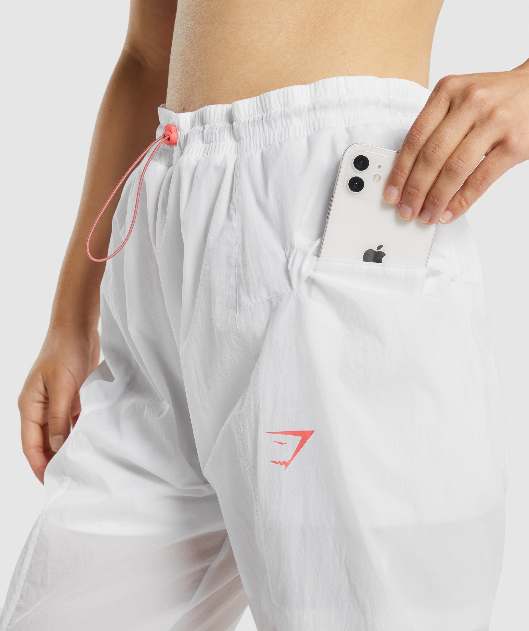 Gymshark white online joggers