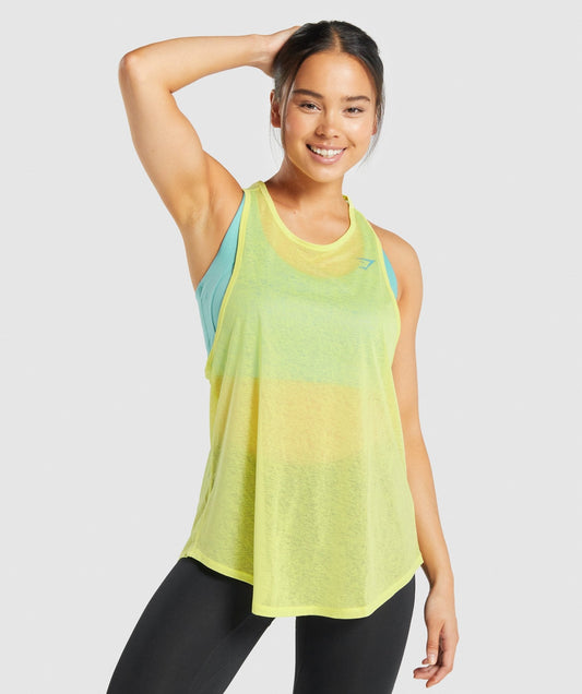 Gymshark Pulse Lightweight Tank - Yellow