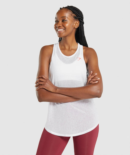 Gymshark Puls Leichter Panzer - Weiß