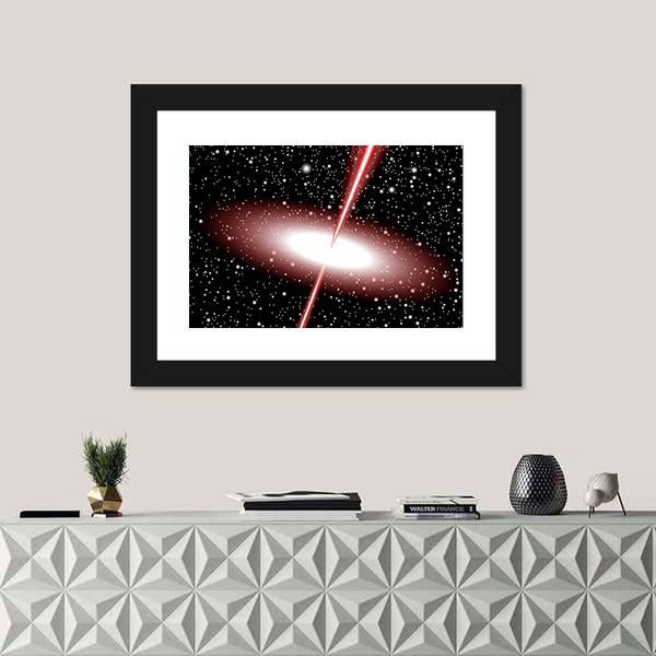 Quasar Red Vector Canvas Wall Art-1 Piece-Framed Print-20" x 16"-Tiaracle