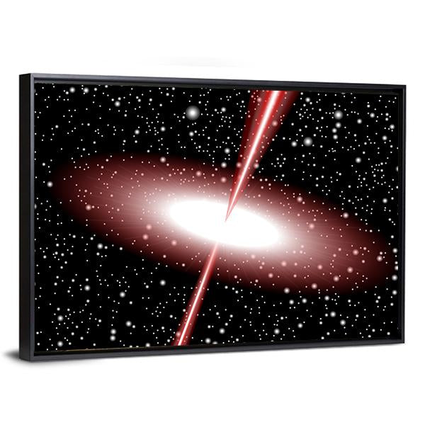 Quasar Red Vector Canvas Wall Art-3 Horizontal-Gallery Wrap-25" x 16"-Tiaracle