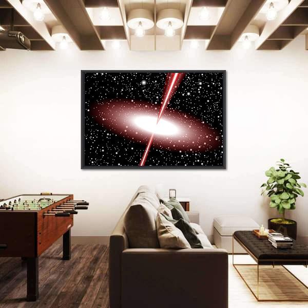 Quasar Red Vector Canvas Wall Art-3 Horizontal-Gallery Wrap-25" x 16"-Tiaracle