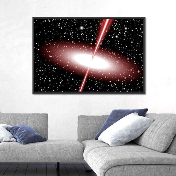 Quasar Red Vector Canvas Wall Art-3 Horizontal-Gallery Wrap-25" x 16"-Tiaracle