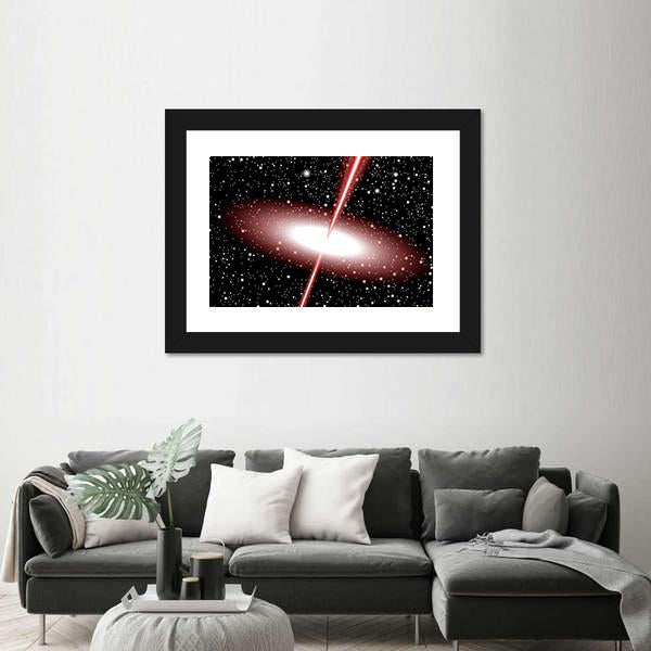 Quasar Red Vector Canvas Wall Art-3 Horizontal-Gallery Wrap-25" x 16"-Tiaracle