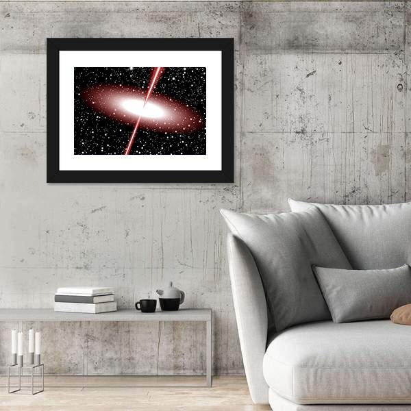 Quasar Red Vector Canvas Wall Art-3 Horizontal-Gallery Wrap-25" x 16"-Tiaracle