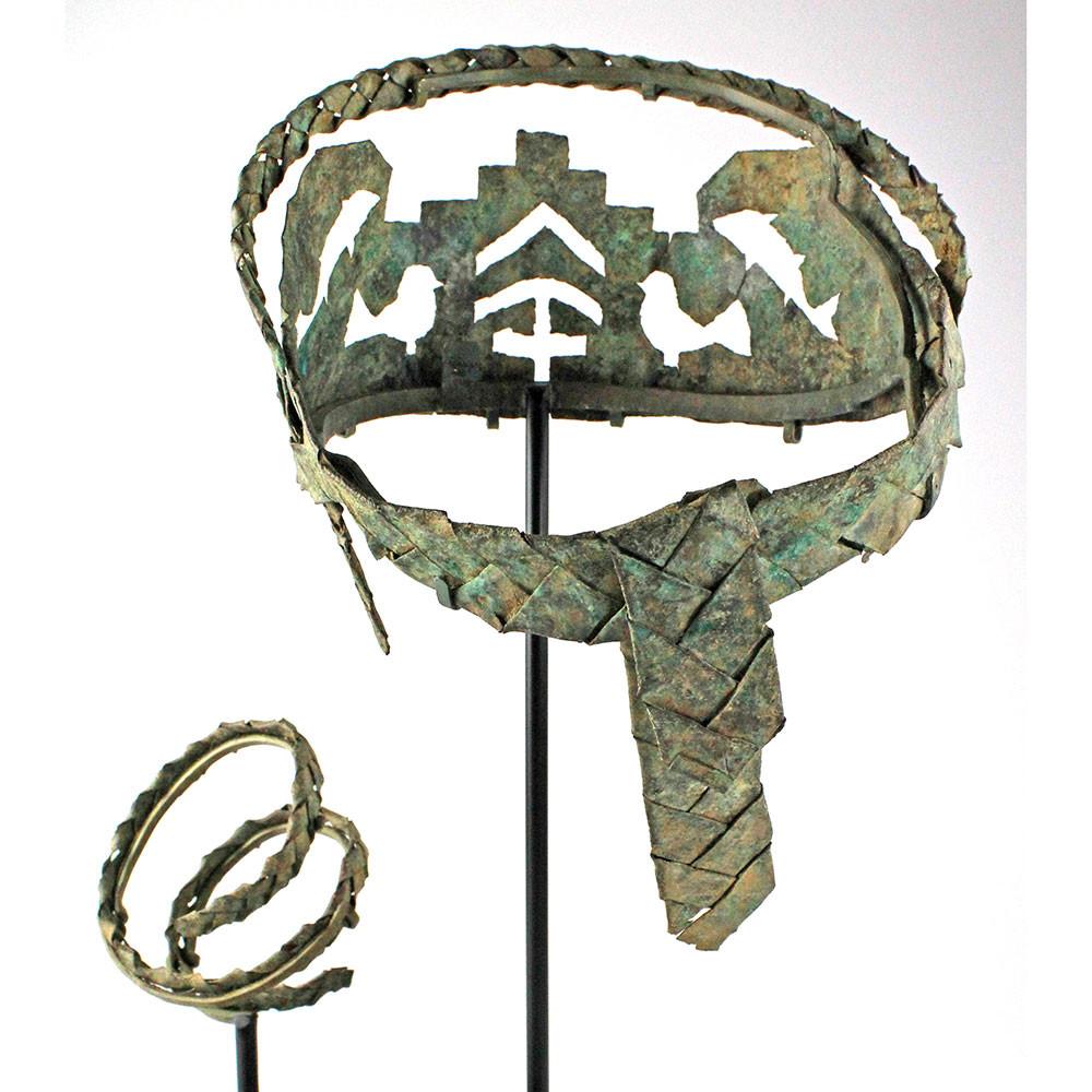 Ein seltenes byzantinisches Diadem und Armband aus Bronze, ca. 4. - 5. Jahrhundert n. Chr.