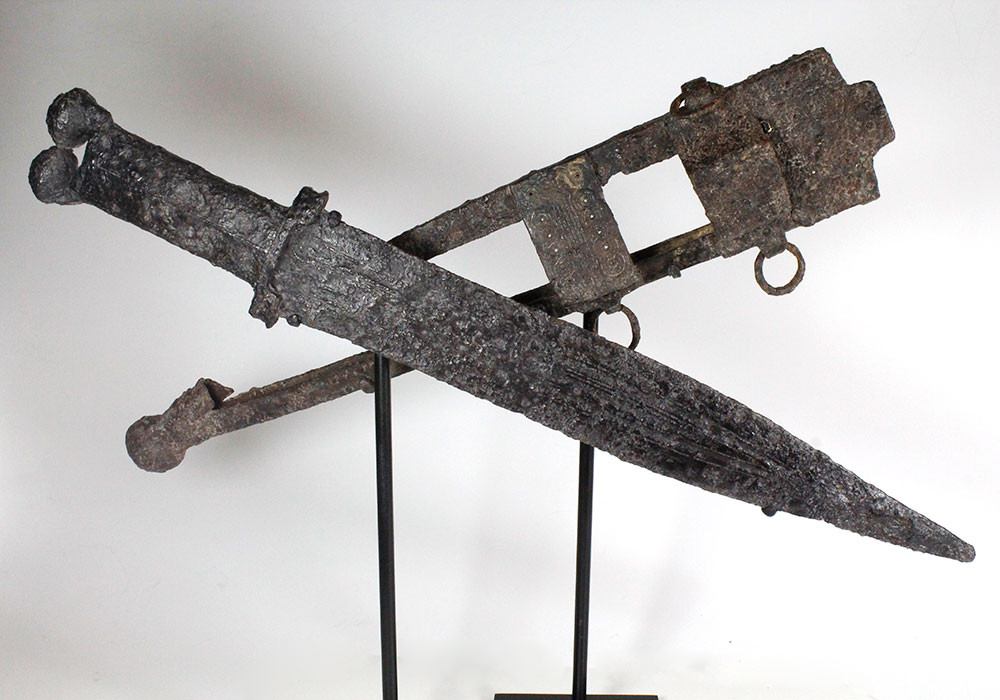 An Important Iberian Antenna Hilt Short Sword and Scabbard, ca. 4th - 3rd century BCE