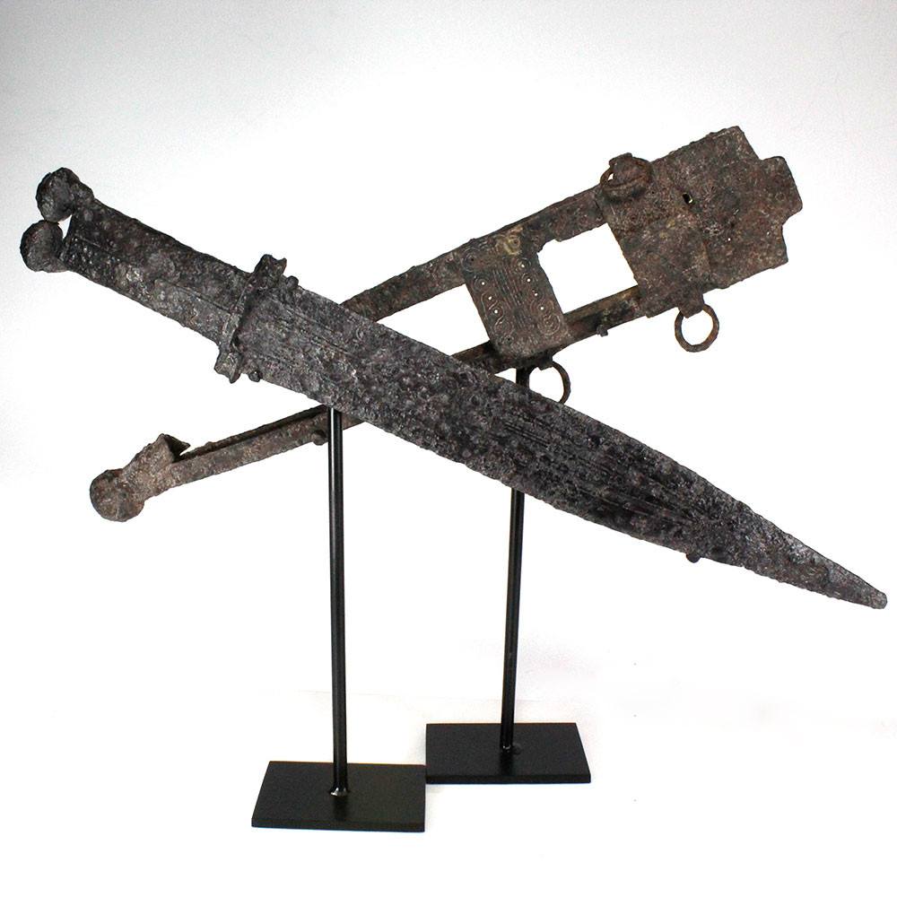 An Important Iberian Antenna Hilt Short Sword and Scabbard, ca. 4th - 3rd century BCE