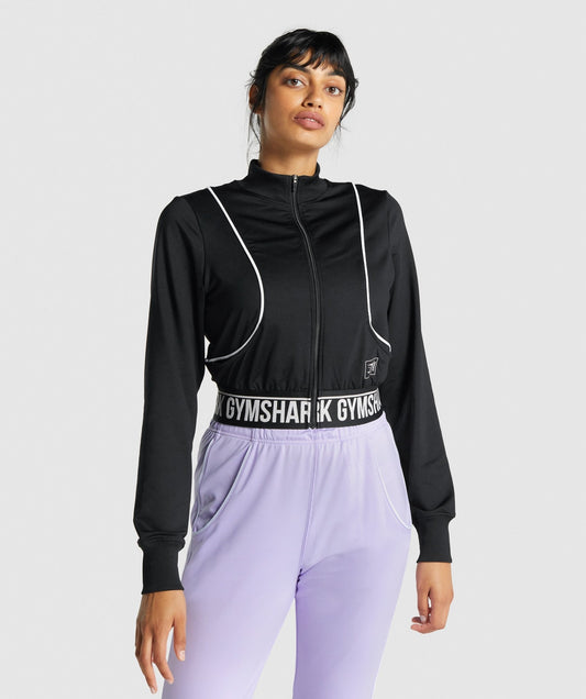 Gymshark Recess Track Top - Schwarz