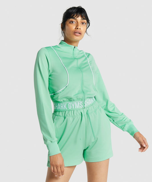 Gymshark Recess Track Top - Light Green