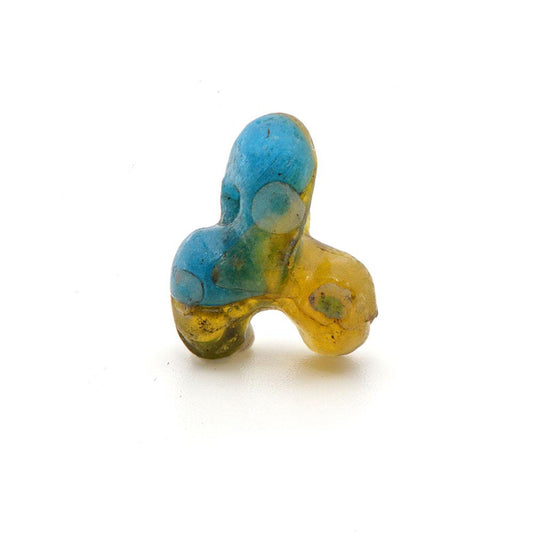 Ein römisches zweifarbiges phallisches Glasamulett, ca. 1. Jahrhundert v. Chr.-n. Chr.