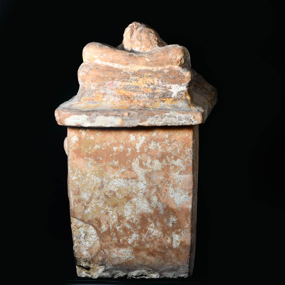 An Etruscan Terracotta Cremation Urn, Hellenistic Period, ca. 2nd century BCE