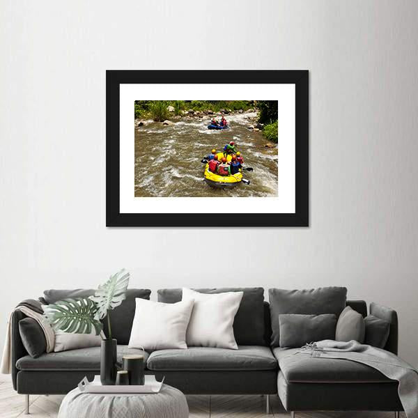 Rafting Race Canvas Wall Art-3 Horizontal-Gallery Wrap-25" x 16"-Tiaracle