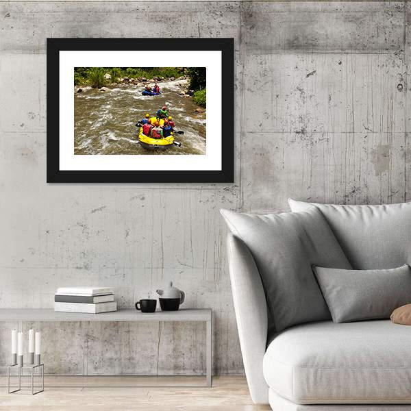 Rafting Race Canvas Wall Art-3 Horizontal-Gallery Wrap-25" x 16"-Tiaracle