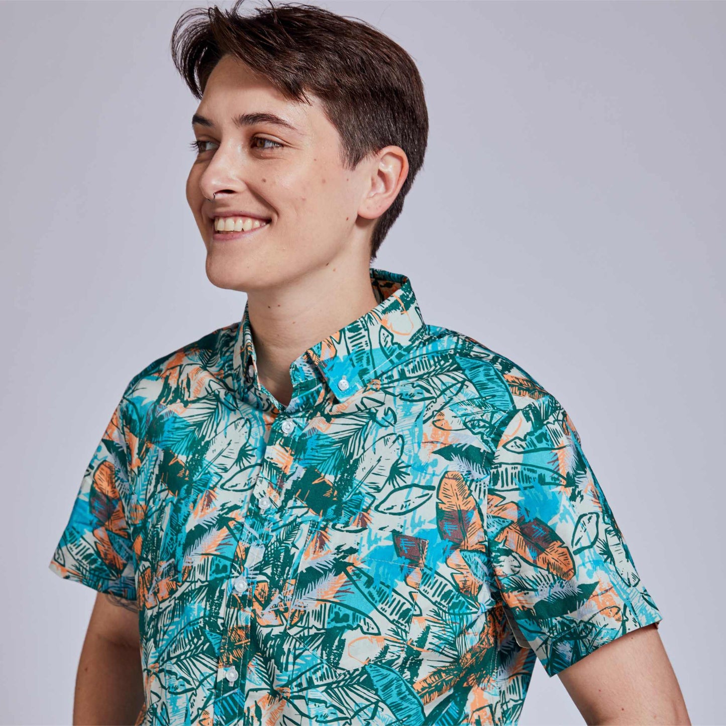 The Ray Teal Frond Short Sleeve Shirt