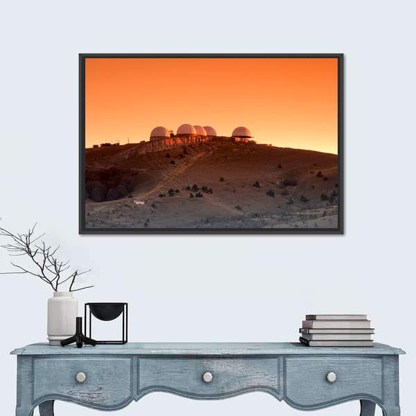 Research Center On Mars Canvas Wall Art-1 Piece-Floating Frame-24" x 16"-Tiaracle