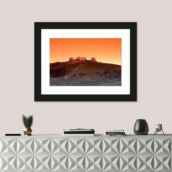 Research Center On Mars Canvas Wall Art-1 Piece-Framed Print-20" x 16"-Tiaracle