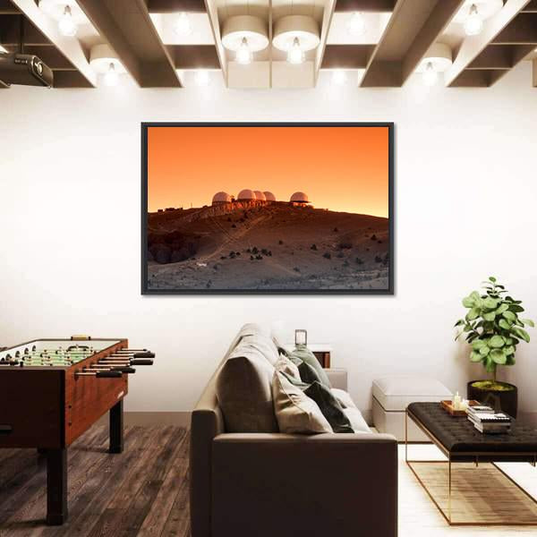 Research Center On Mars Canvas Wall Art-3 Horizontal-Gallery Wrap-25" x 16"-Tiaracle