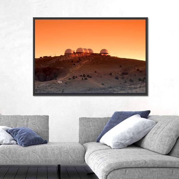 Research Center On Mars Canvas Wall Art-3 Horizontal-Gallery Wrap-25" x 16"-Tiaracle