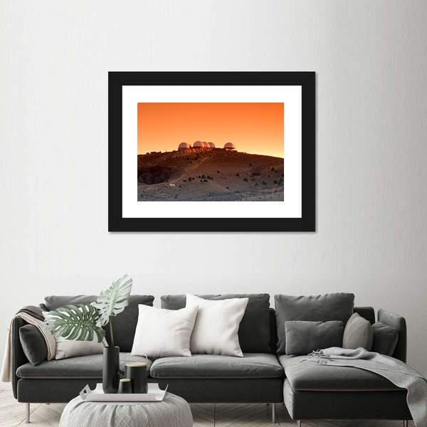 Research Center On Mars Canvas Wall Art-3 Horizontal-Gallery Wrap-25" x 16"-Tiaracle