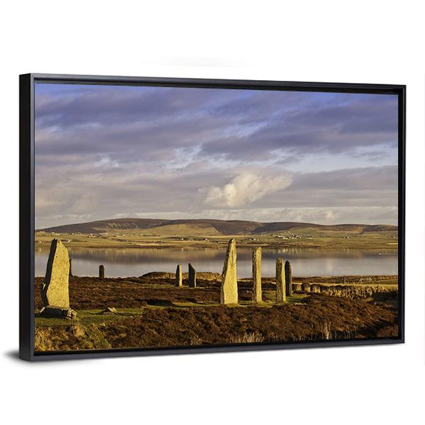 Ring Of Brodgar In Orkney Canvas Wall Art-3 Horizontal-Gallery Wrap-25" x 16"-Tiaracle