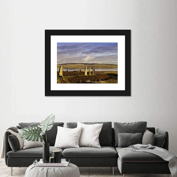 Ring Of Brodgar In Orkney Canvas Wall Art-3 Horizontal-Gallery Wrap-25" x 16"-Tiaracle