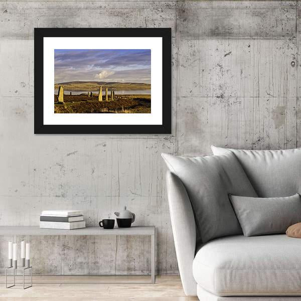 Ring Of Brodgar In Orkney Canvas Wall Art-3 Horizontal-Gallery Wrap-25" x 16"-Tiaracle