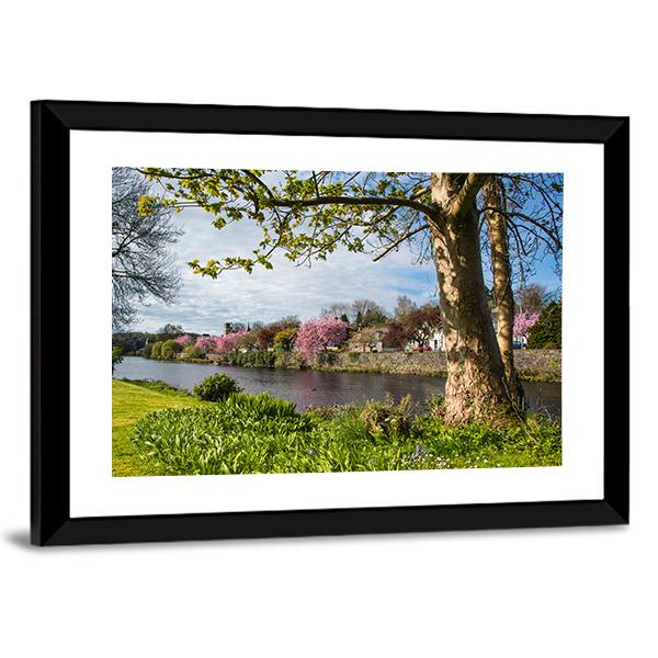 River Cree In Newton Stewart Canvas Wall Art-3 Horizontal-Gallery Wrap-25" x 16"-Tiaracle