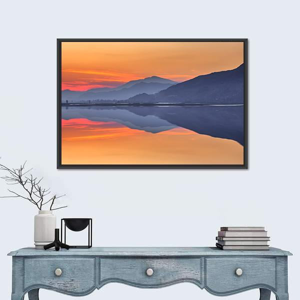 River Swat In KPK Pakistan Canvas Wall Art-1 Piece-Floating Frame-24" x 16"-Tiaracle