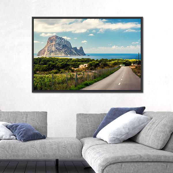 Road To The Cala d'Hort Beach Canvas Wall Art-3 Horizontal-Gallery Wrap-25" x 16"-Tiaracle