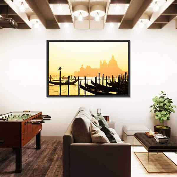 Romantic Italian City Of Venice (Venezia) Canvas Wall Art-3 Horizontal-Gallery Wrap-25" x 16"-Tiaracle