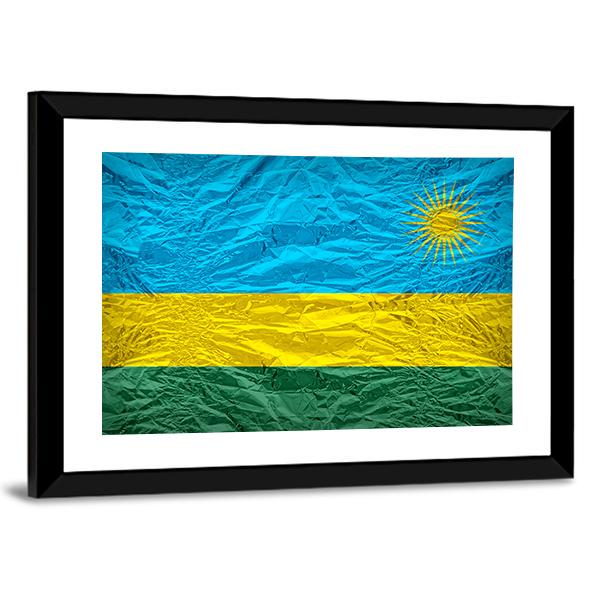 Rwanda Flag Pattern Canvas Wall Art-3 Horizontal-Gallery Wrap-25" x 16"-Tiaracle