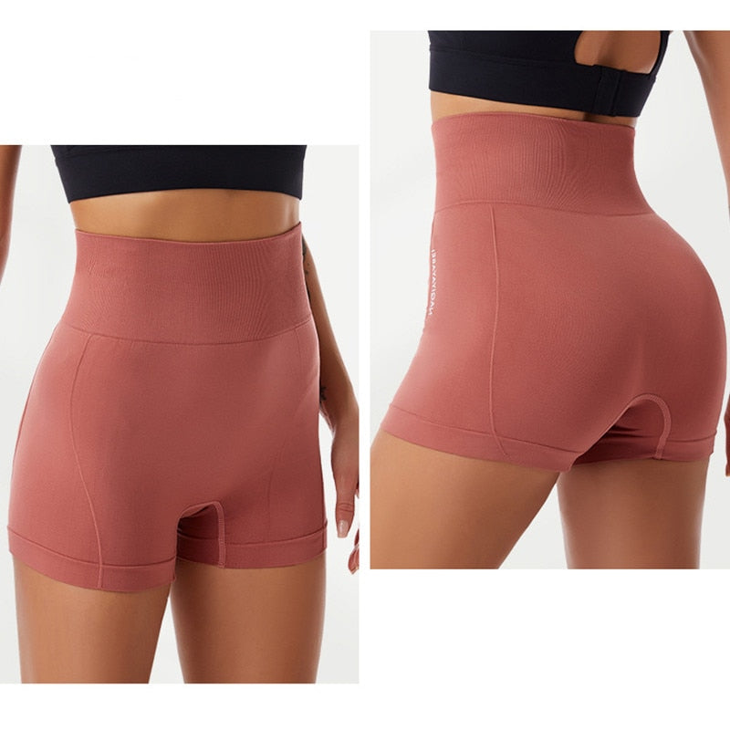 THUNSHION H208209 Seamless High Waist Sports Shorts Casual Women Workout Push Up Leggings Yoga Running Fitness Gym Slim Pants