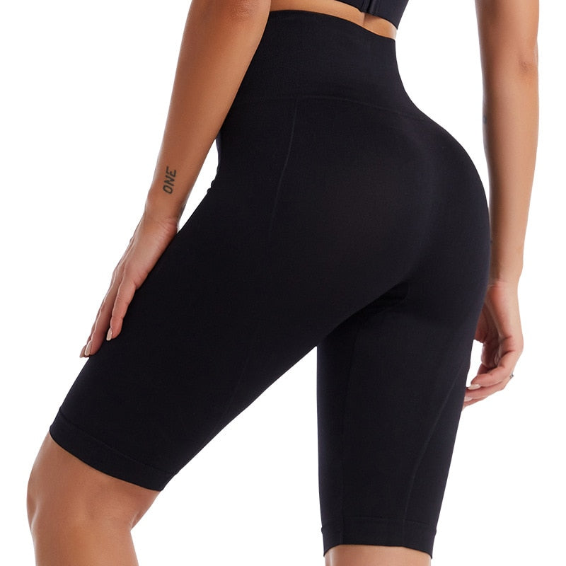 THUNSHION H208209 Seamless High Waist Sports Shorts Casual Women Workout Push Up Leggings Yoga Running Fitness Gym Slim Pants